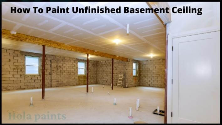 How To Paint Unfinished Basement Ceiling Black, White & Gray