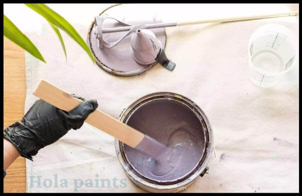 Thin latex based paint before spraying