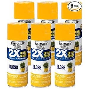 Rust-Oleum American Accents, Gloss Golden Sunset-Best spray paint for outdoor wood furniture and metal