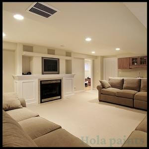 spray paint an unfinished basement ceiling white