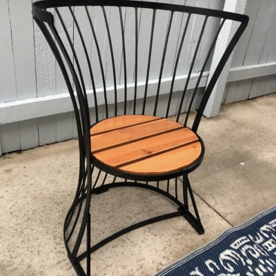 After painting metal chair