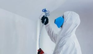 How To Paint A Ceiling With A Sprayer   Painting Ceiling With Graco Airless Sprayer 300x175 