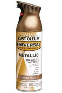 Rust-Oleum Antique Brass 260728-Best Spray Paint for Wood Shelves, Furniture and Metal