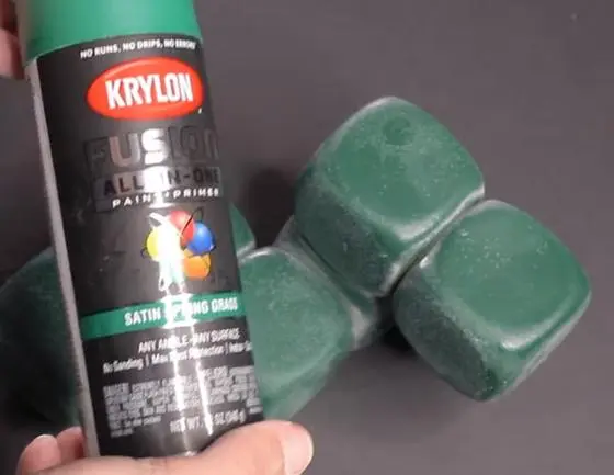 repaint the dice with Krylon spray paint