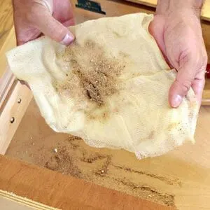 tack cloth to remove sanding dust