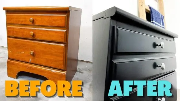 final look after painted black furniture
