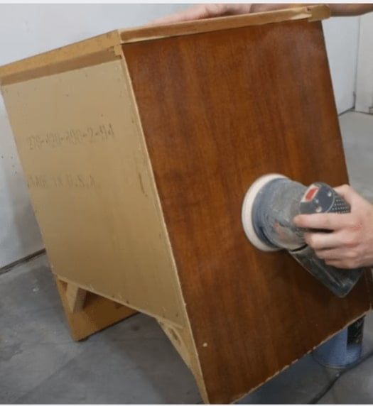 sanding to paint black for wood furniture