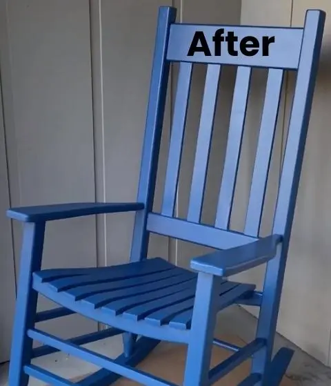 After rocking chair paint