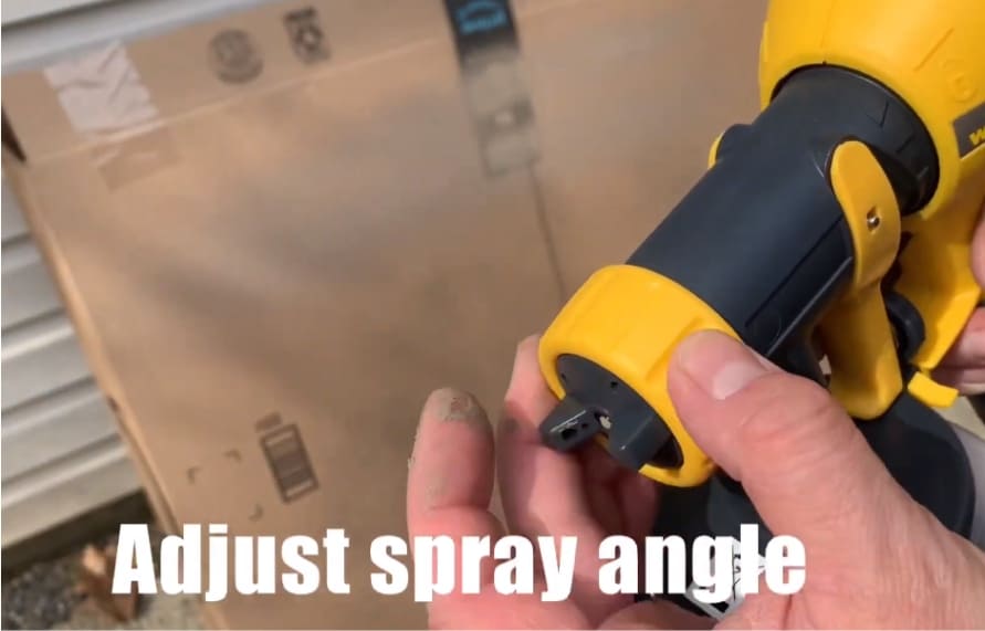 adjust spray angle of Wagner Double Duty sprayer