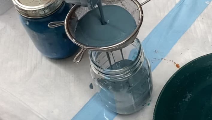 filtering acrylic paint water