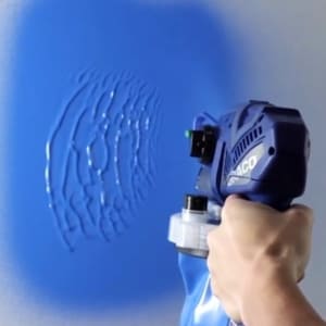 Airless dripping spray pattern
