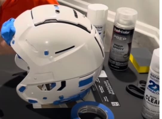 How to spray paint a football helmet