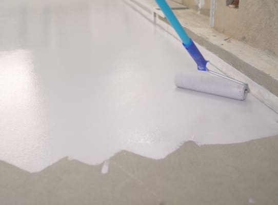 testing white paint for floors