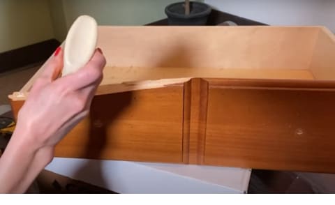 using Titebond Wood Glue for repairing damaged dresser