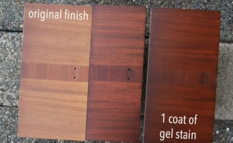 gel stain over stained wood