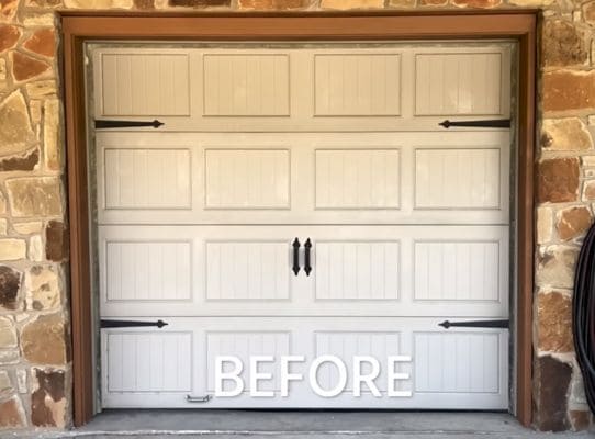 Before Paint For Metal Garage Door