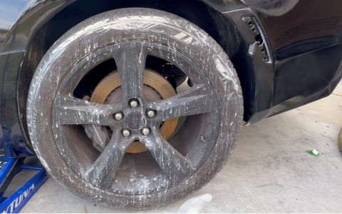Remove Paint Overspray from Car Tires