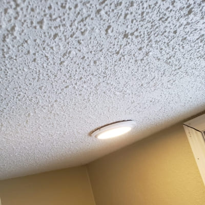 remove painted popcorn ceiling