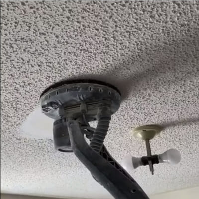 using festool planex for removing popcorn ceiling